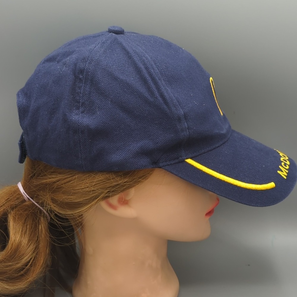 Vintage 2006 McDonalds Employee Hat Cap Blue Yellow Strapback Adjustable - Picture 5 of 9